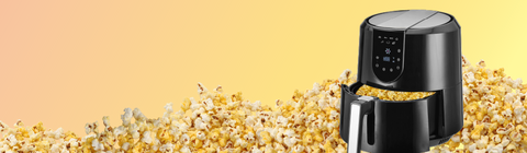 Air fryer making popcorn