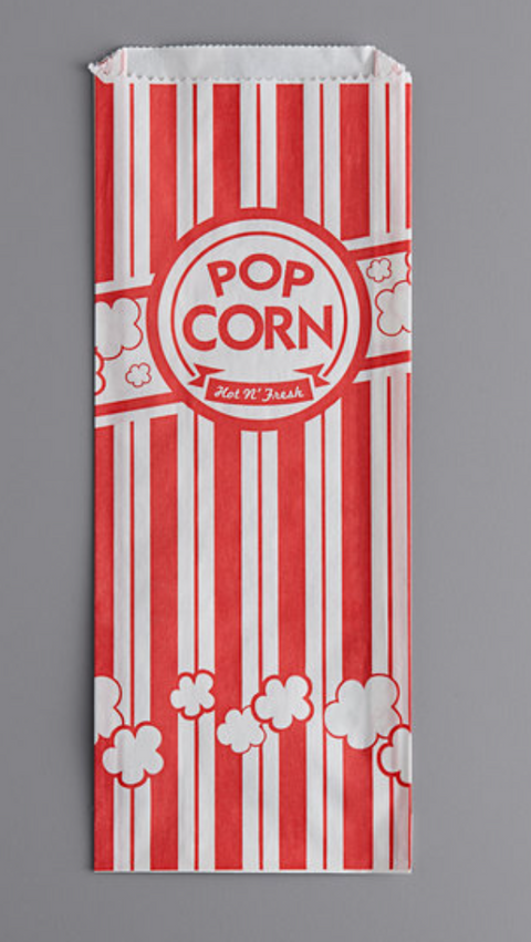 Striped Paper Bags - 2 oz Popcorn Bag - 50 Pack Success