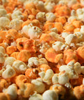 Close-up of artisan Buffalo Cheddar popcorn Popped! Republic