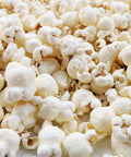 Close-up of specialty air popped garlic parmesan seasoned popcorn from Popped! Republic 