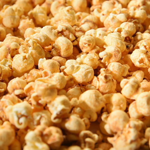 Close-up of allergen-free Old Bay allergen-free popcorn Popped! Republic