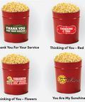 military thinking of you, sunshine custom popcorn gift buckets