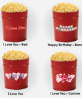 3.5 gallon red popcorn tins for birthday and i love you gifts